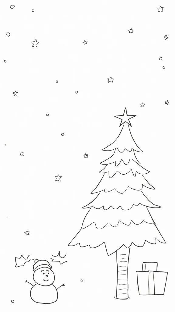 preschool christmas coloring pages free